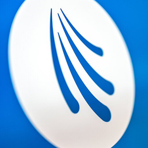Logo der Arztpraxis Dr. Markus Ruch in Triberg: Weißes Logo mit stilisierten geschwungenen Linien auf einem blauen Hintergrund. Die Linien verlaufen in abgerundeter Form und vermitteln einen Eindruck von Bewegung und Dynamik.
